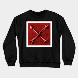 Red Cross Bones, Grungy Anatomy Tattoo style, art illustration print Colorful, Skeleton Realistic Crewneck Sweatshirt